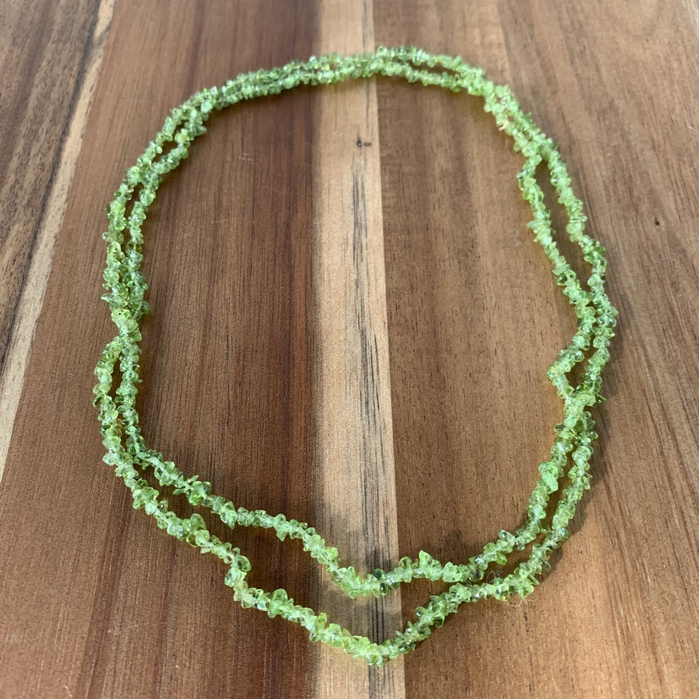 Green aventurine crystal chip strand
